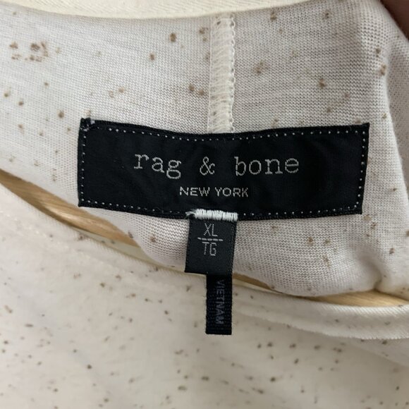 Rag & Bone Shirt Men’s XL Ivory Classic Nep Jersey Crew-Neck Short Sleeve Tee - Picture 5 of 10